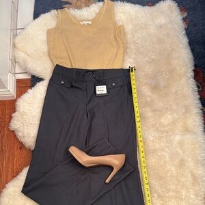 St. John Gray Straight Leg Pants